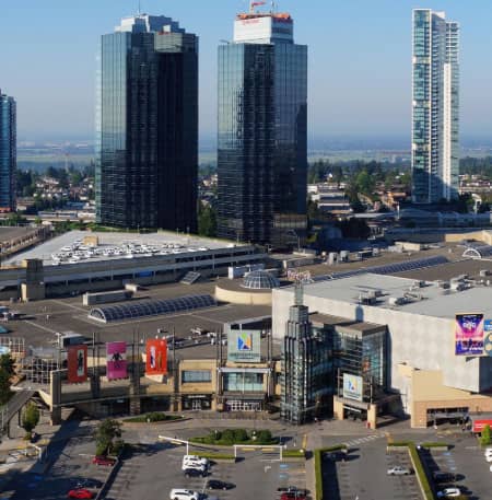 Metrotown urban centre high-rises and retail