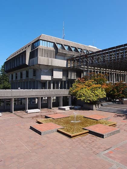 Simon Fraser University campus on Burnaby Mountain